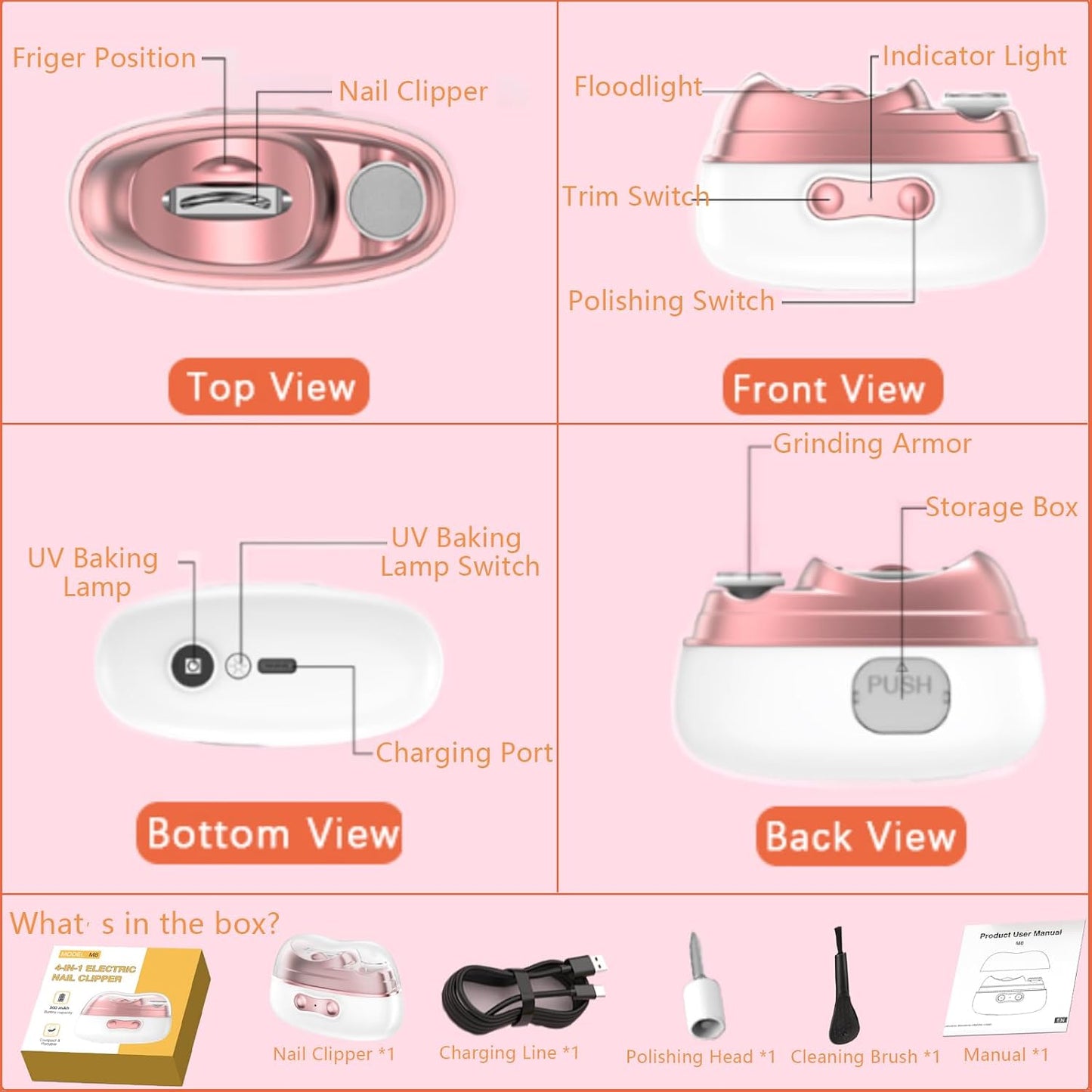 4-in-1 Electric Nail Clipper