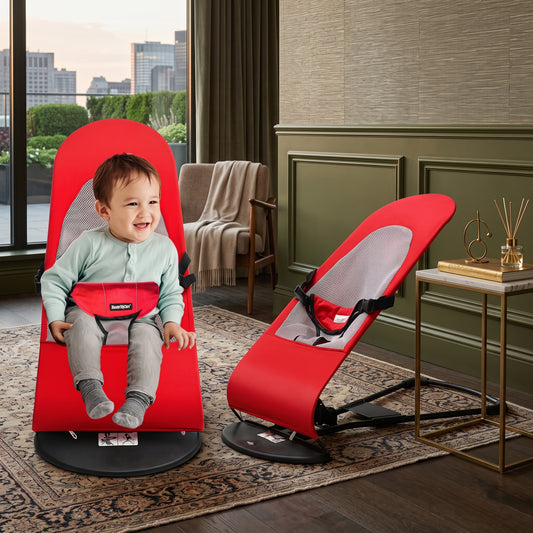 CuddleCloud™ Foldable Baby Bouncing Chair with Toy Bar