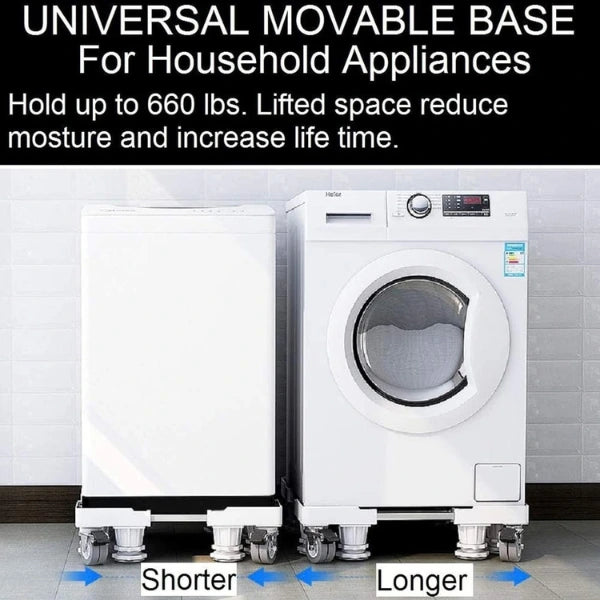 Universal Movable Fridge & Washing Machine Stand (Adjustable Size)