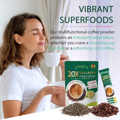 Fitgum Collagen Chia Coffee
