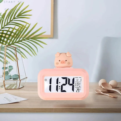Cute Piggy Digital Clock